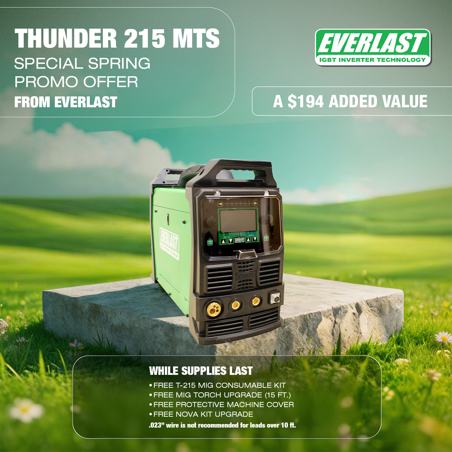 Thunder 215 MTS with TIG Package | Everlast Generators