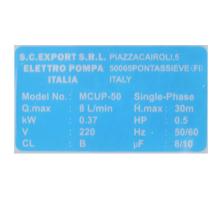 240V Motor (Pump) for PowerCool W300 W375 W400