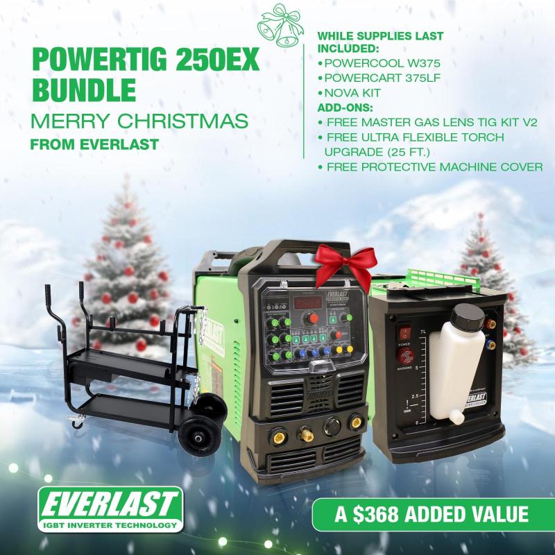 BUNDLE Package: PowerTIG 250EX & WC375 & Cart 375LF & Nova Kit